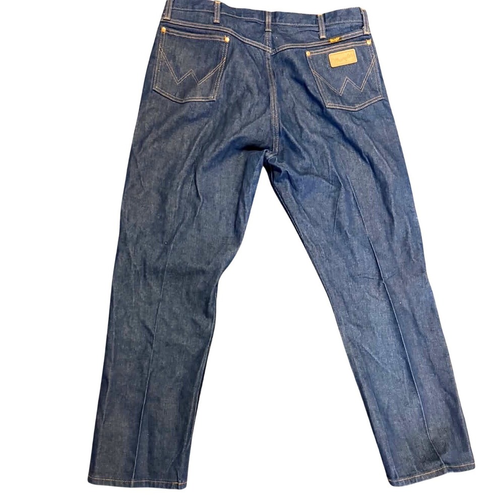Wrangler 13MWZ Cowboy Cut Jeans Mens 42x30 Dark Wash Indigo Straight Leg Denim